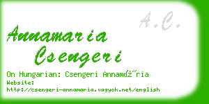 annamaria csengeri business card